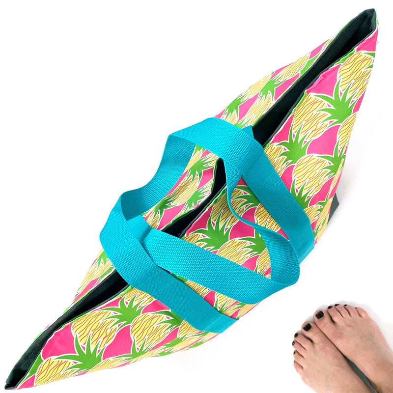 Aloha Pineapples in Pink + Yellow, Water-Resistant XL Beach Tote