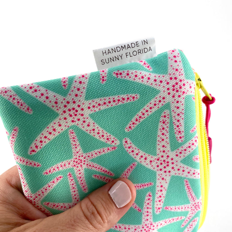 Starfish Social in Blue + Pink, Recycled Pencil Case