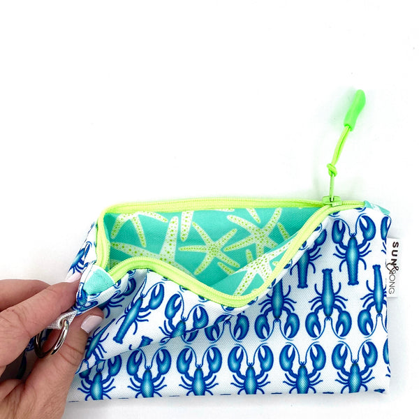 Lobster Love in Blues, Recycled Pencil Case