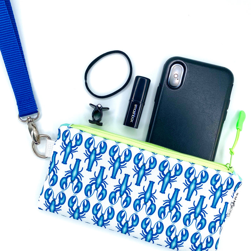 Lobster Love in Blues, Recycled Pencil Case
