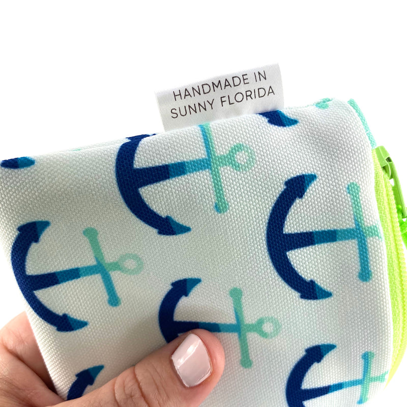 Anchors Away in Blues, Recycled Pencil Case