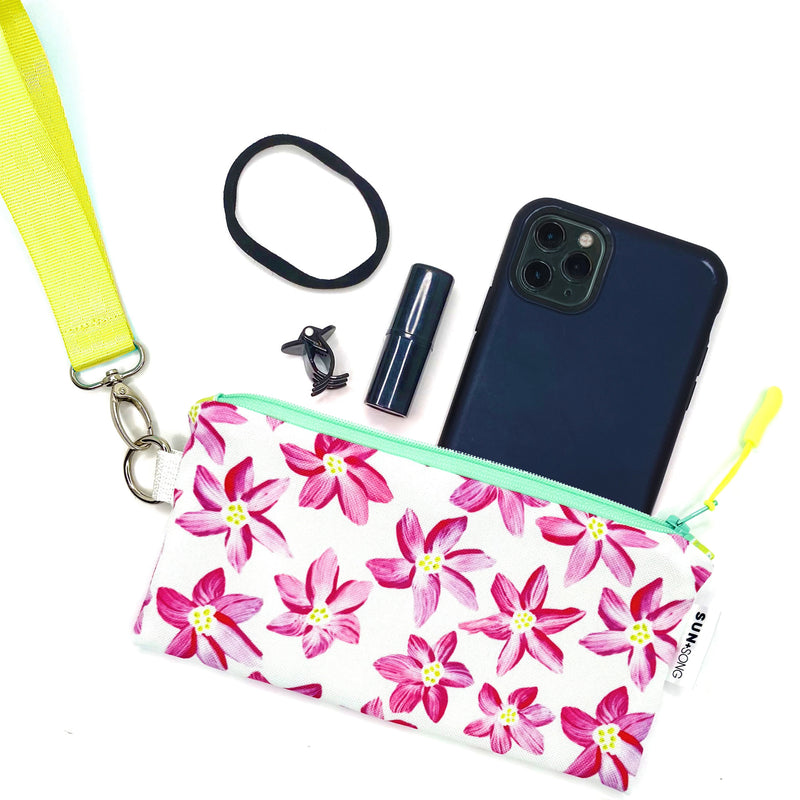 Breezy Blooms in Pink, Recycled Pencil Case