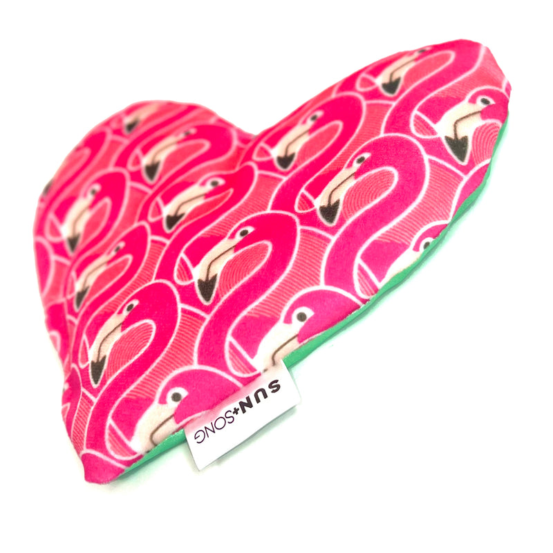 Flamingo Fun in Pink + Coral, Aromatherapy Weighted Eye Pillow