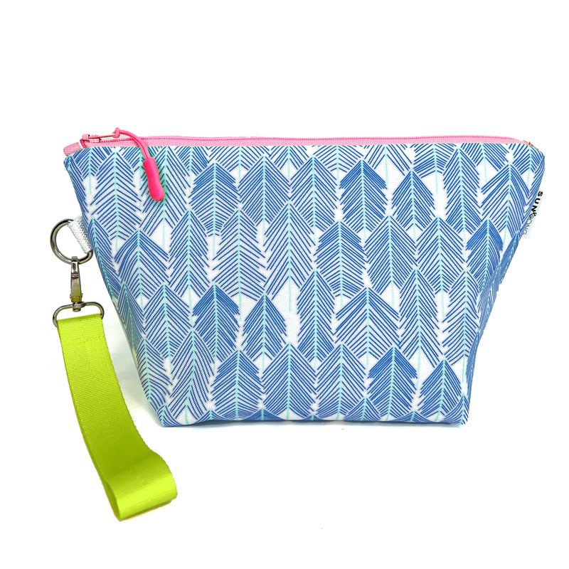 See The Forest in Blues, Water-Resistant Makeup Bag