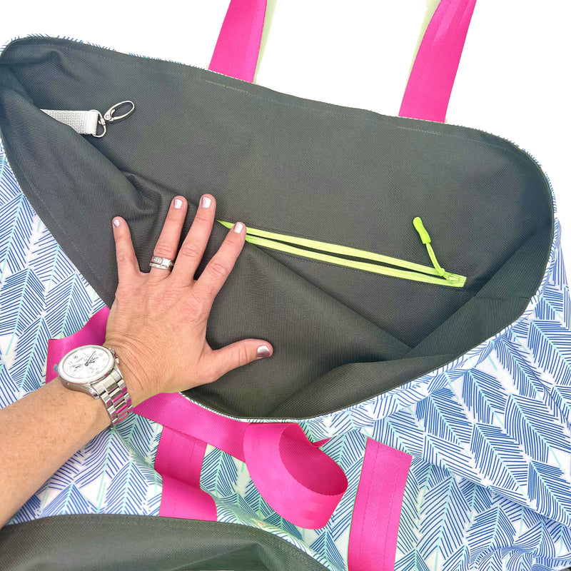 See The Forest in Blues, Water-Resistant XL Beach Tote