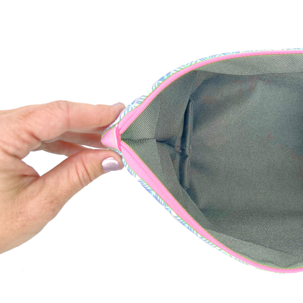 See The Forest in Blues, Water-Resistant Makeup Bag