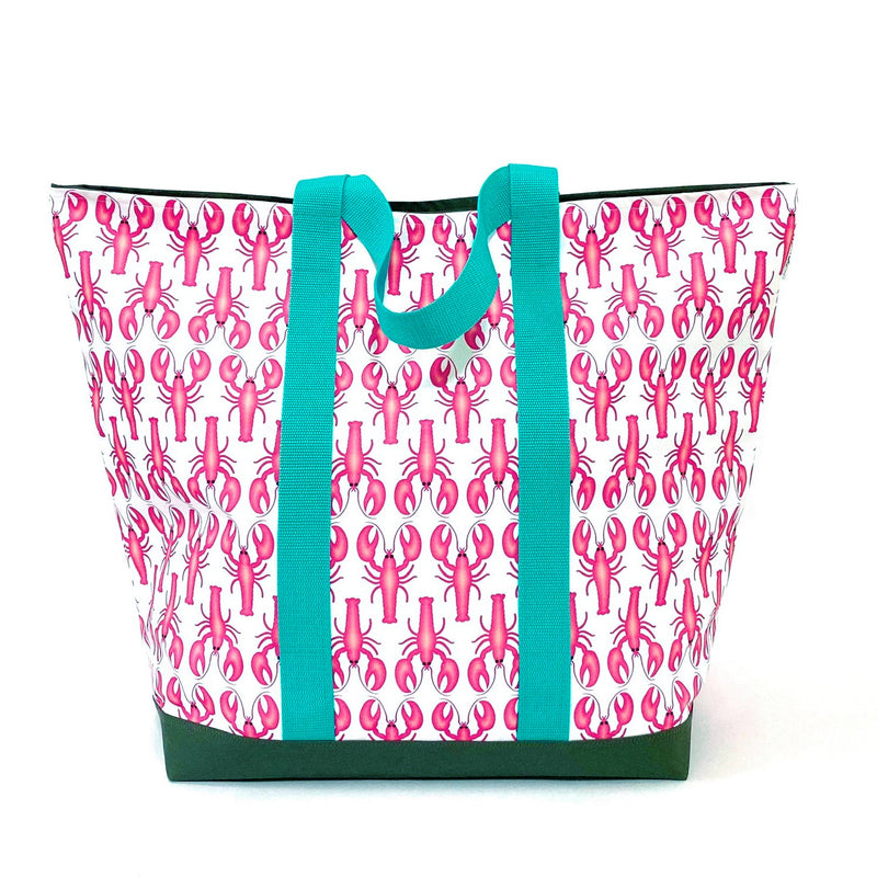 Pink Lobsters Extra Large Beach Tote