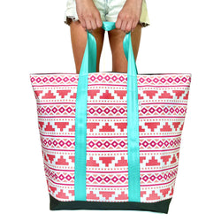 Pink Southwest Stripe Extra Large Beach Tote