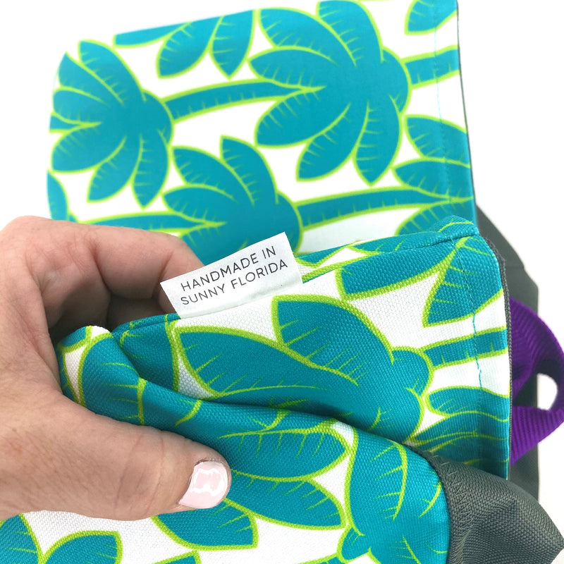Turquoise Palm Trees Extra Large Beach Tote