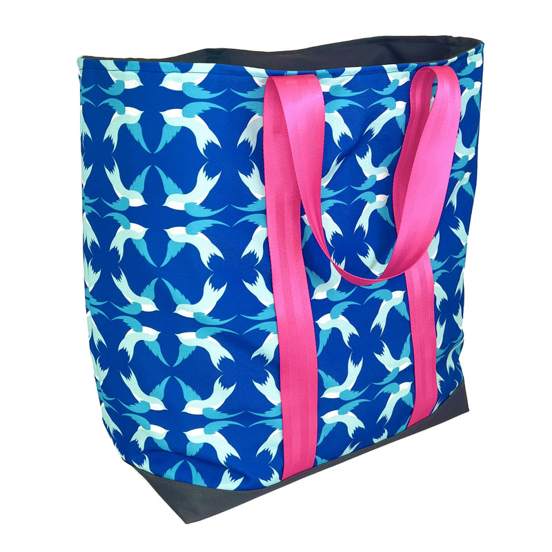 Navy Swallowtails Extra Large Beach Tote