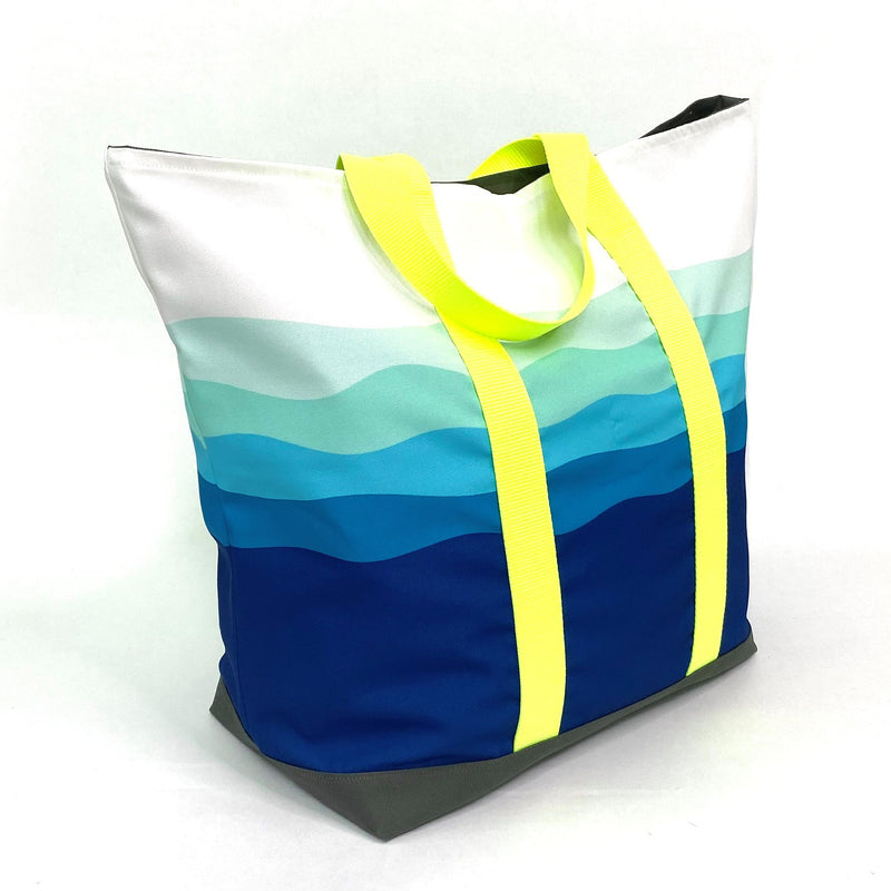 Blue Ocean Waves Extra Large Beach Tote