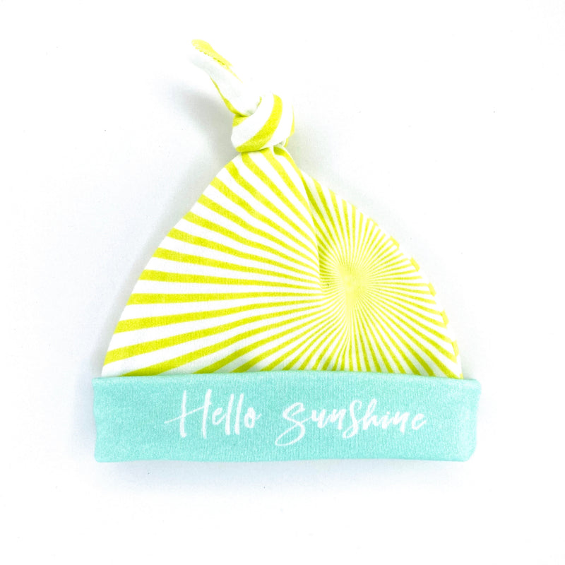 Hello Sunshine Organic Cotton Knit Swaddle Blanket & Hat Set