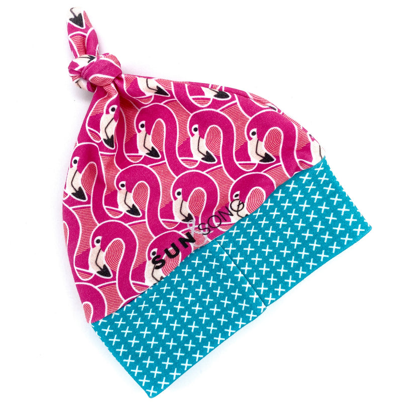 Pink Flamingo Organic Cotton Knit Baby Hat