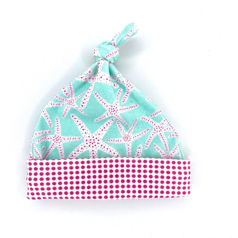 pink and aqua starfish beach baby shower gift