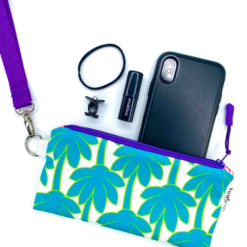 Turquoise Palm Trees Pencil Case