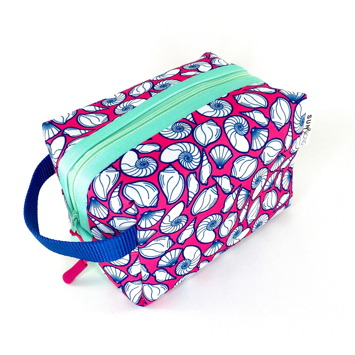 Navy Blue Hot Pink Coordinating Travel Bag Set Matching Pouches Sun Song