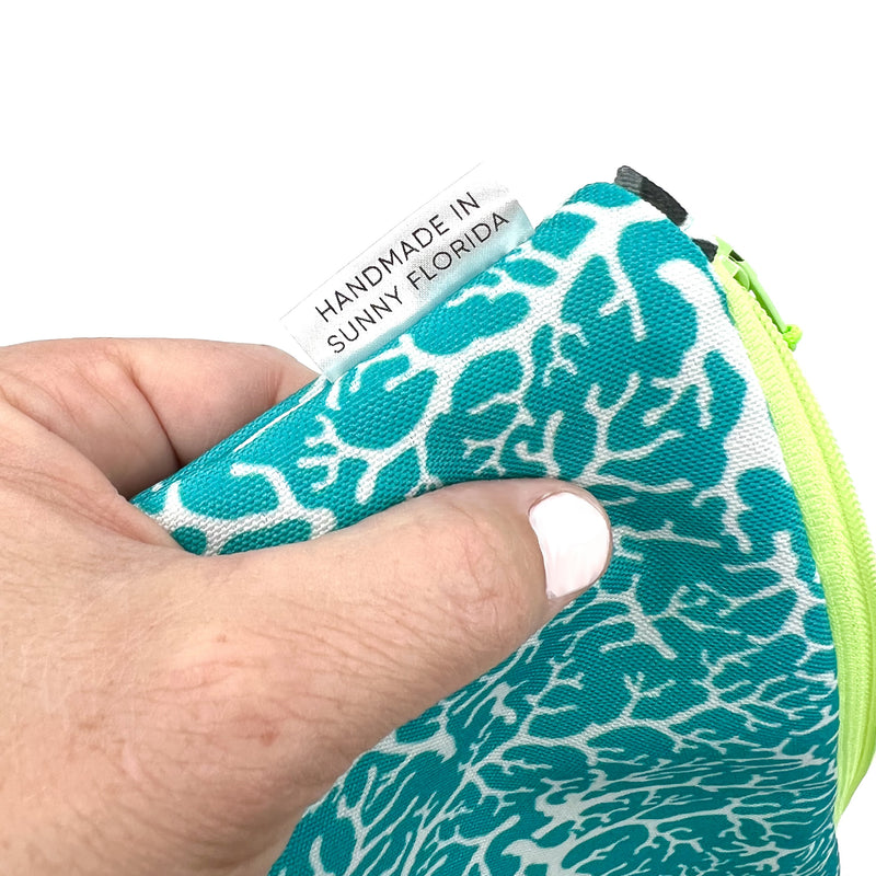 Turquoise Coral Love Wet Bag